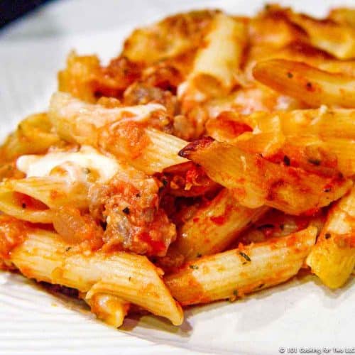 Easy Baked Ziti with Italian Sausage - 101 Cooking For Two