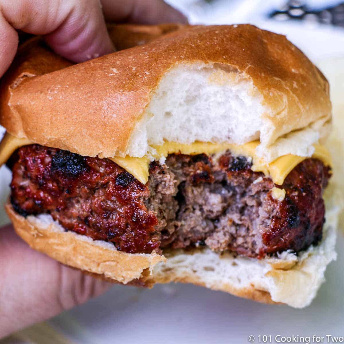 Smokehouse Burger On A Gas Grill Cooking For Two