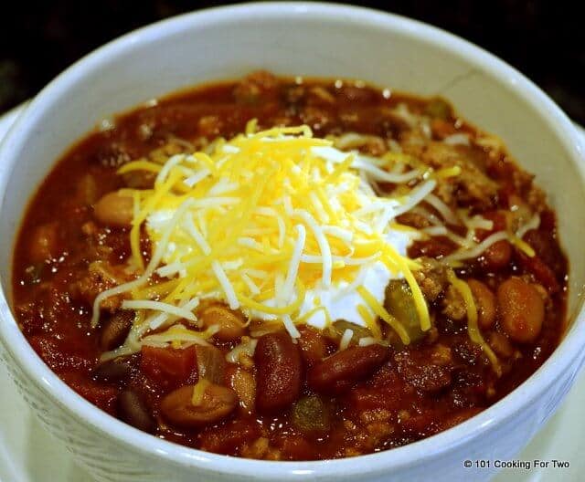 Crock Pot Three Bean Turkey Chili | 101 Cooking For Two