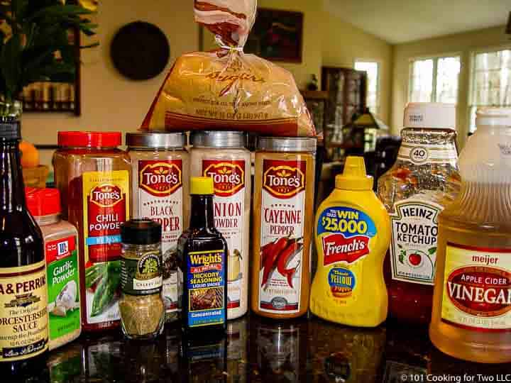 Ingredients for Memphis BBQ sauce