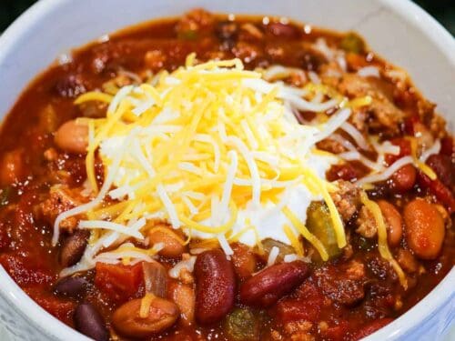 Three Bean Turkey Chili - 101 Cooking For Two