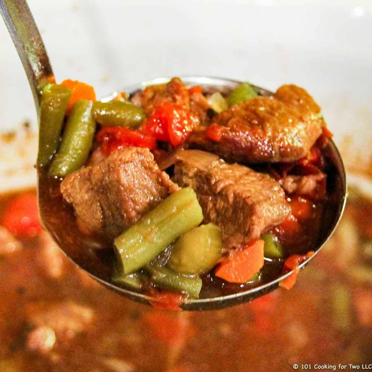 Crock Pot Vegetable Beef Soup 101 Cooking For Two