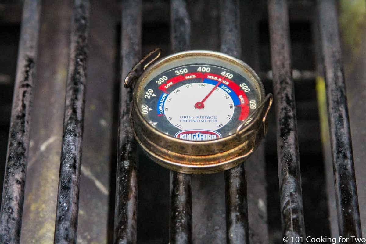 grill surface thermometer at 450 degrees