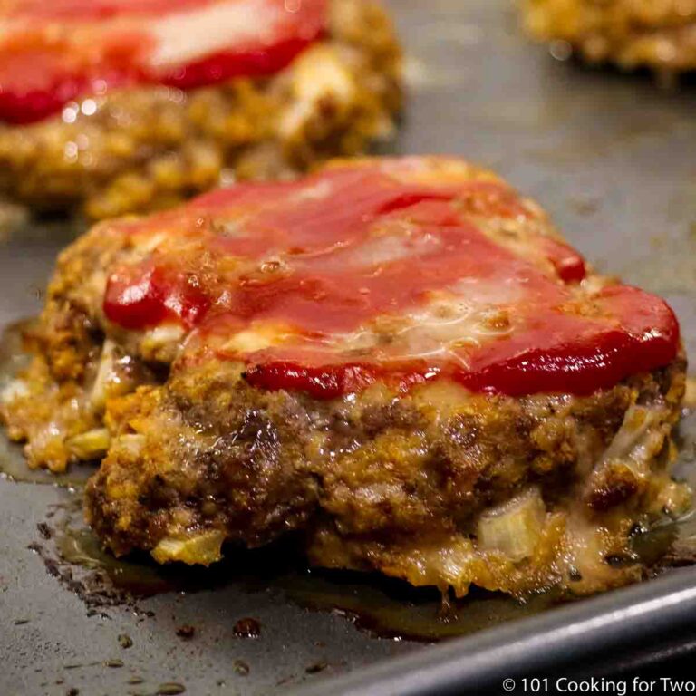 Meatloaf Burger Patties 101 Cooking For Two   Meatloaf Burger On Baking Tray 768x768 