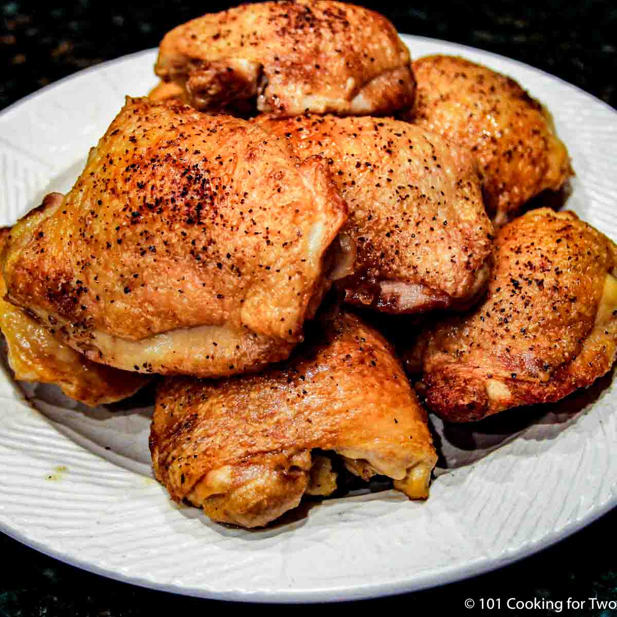 Crispy Baked Chicken Thighs - 101 Cooking For Two