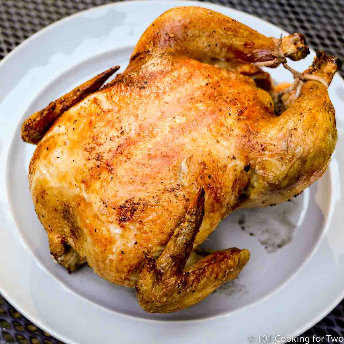 Grilled Whole Chicken without Spatchcocking - 101 Cooking For Two