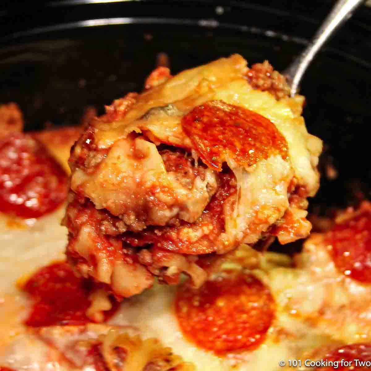 Crock Pot Pizza Casserole - 101 Cooking For Two