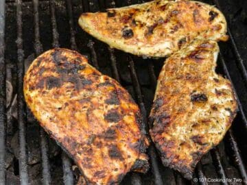 Buttermilk chicken on the grill.