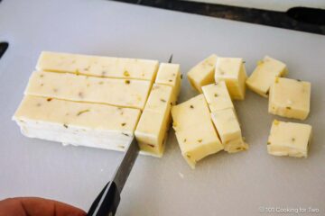 cube cheese before adding to chili.