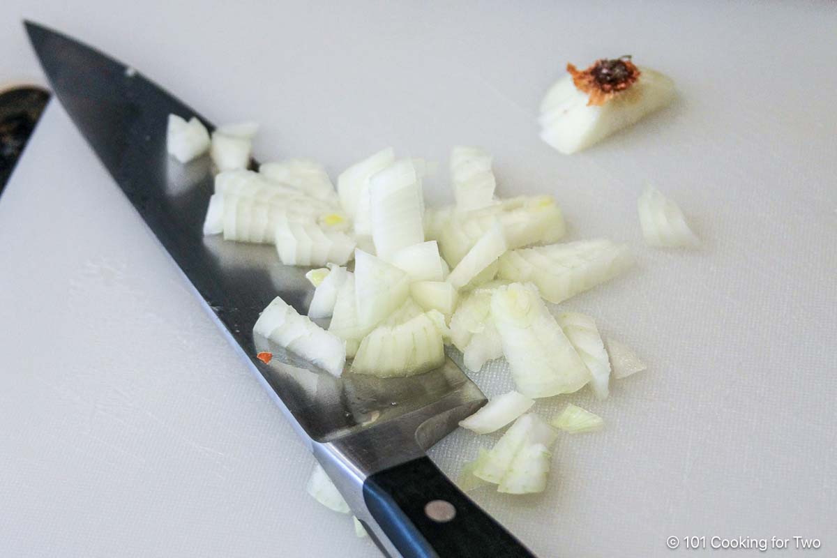 Chop an onion.